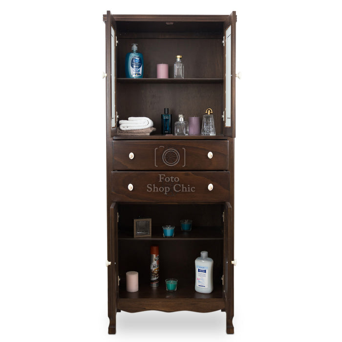 Colonna arte povera in legno noce