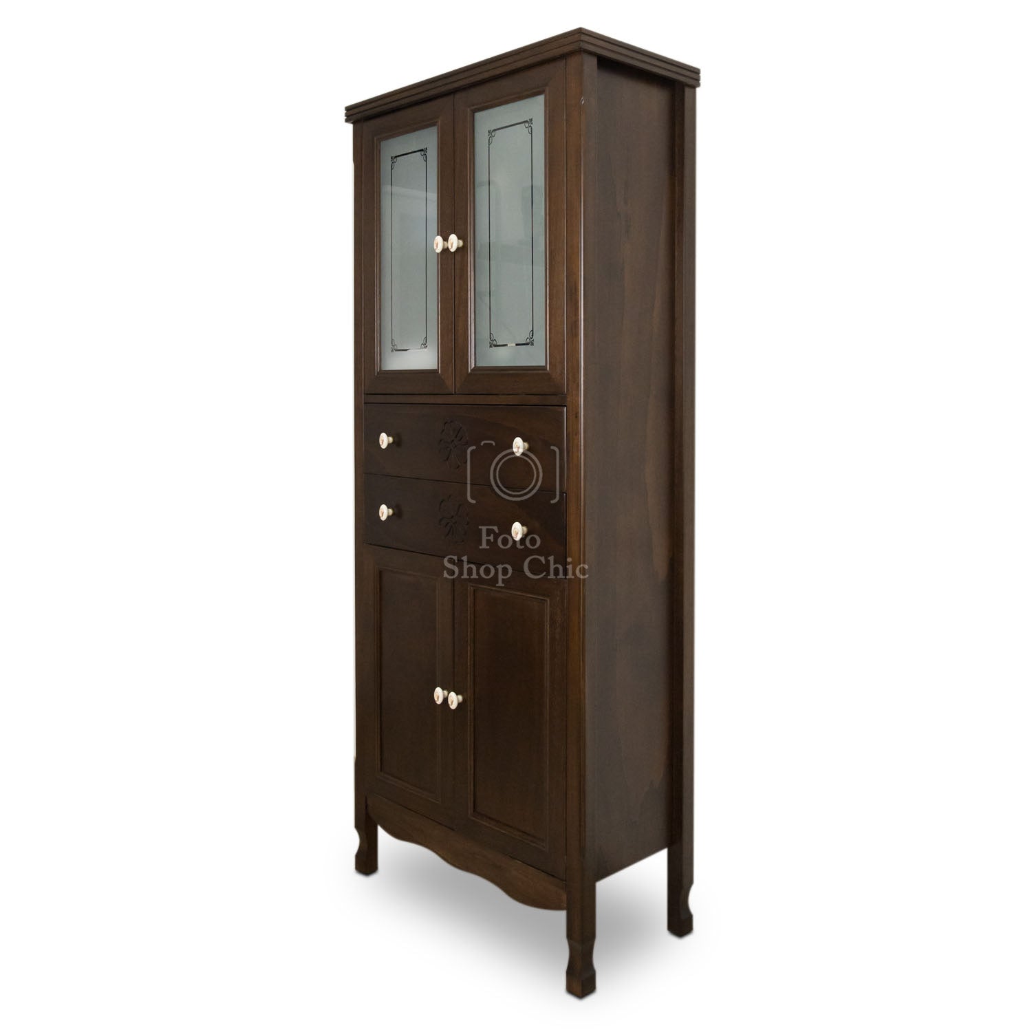 Colonna arte povera in legno noce