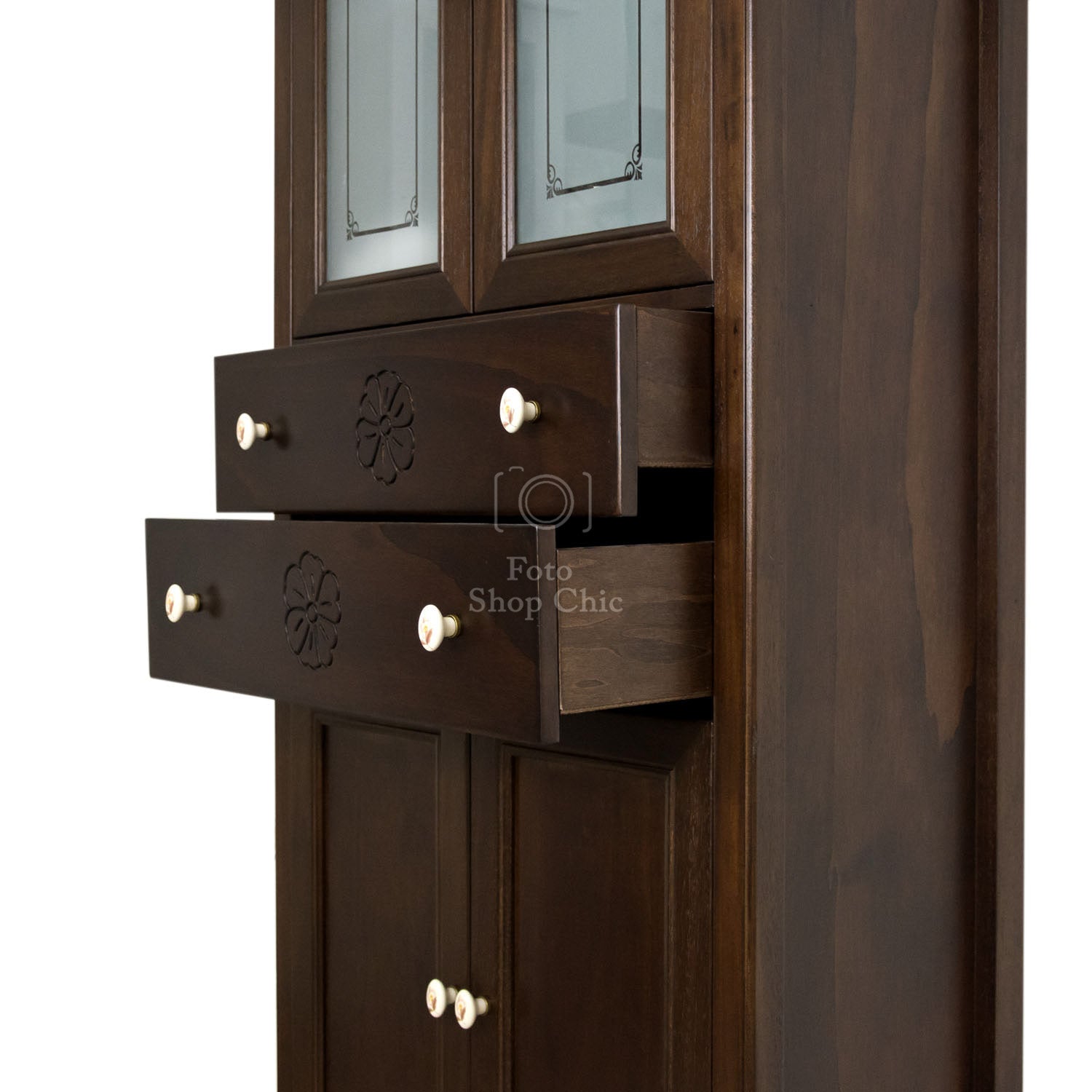 Colonna arte povera in legno noce