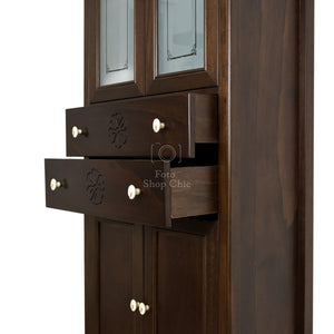 Colonna arte povera in legno noce