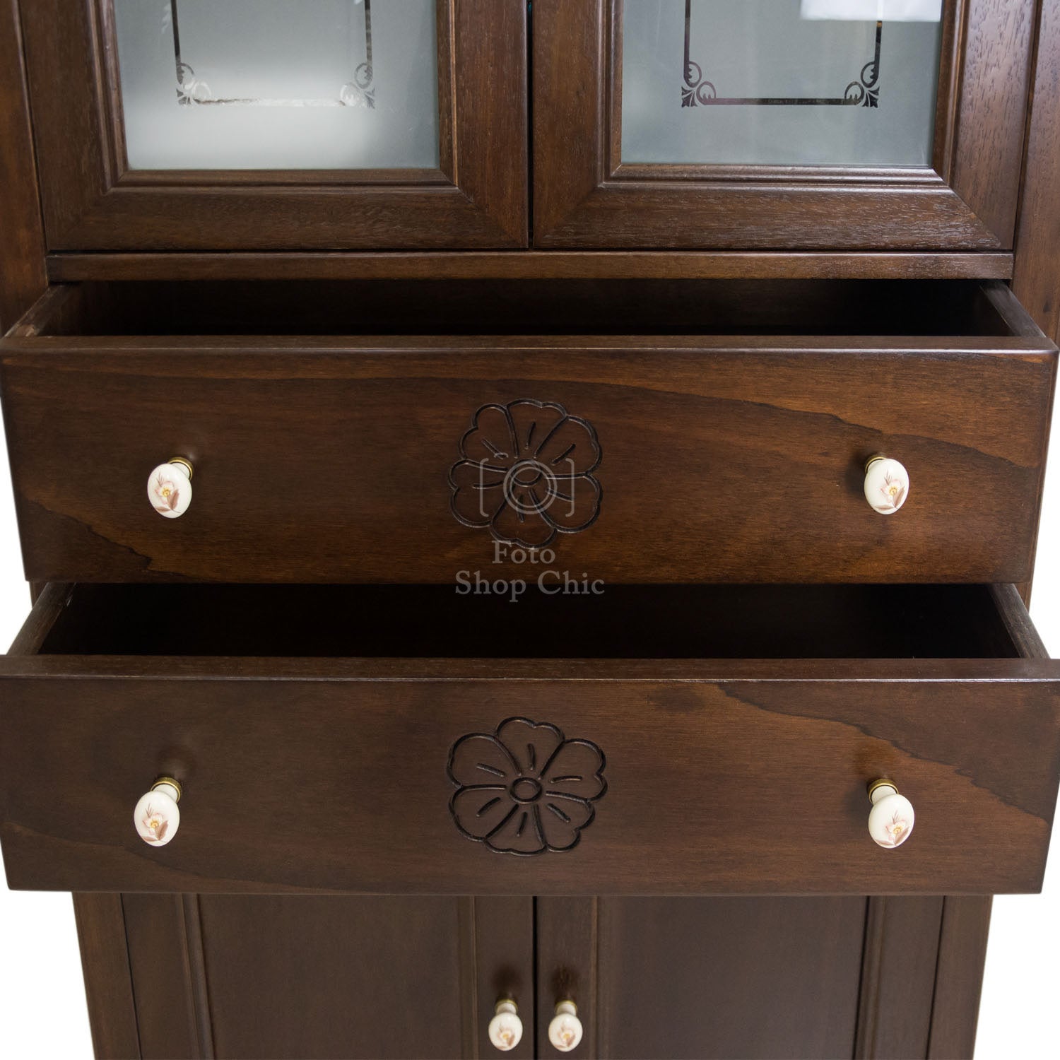 Colonna arte povera in legno noce