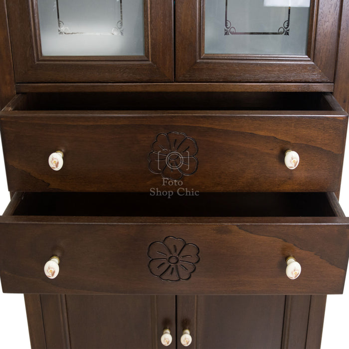 Colonna arte povera in legno noce