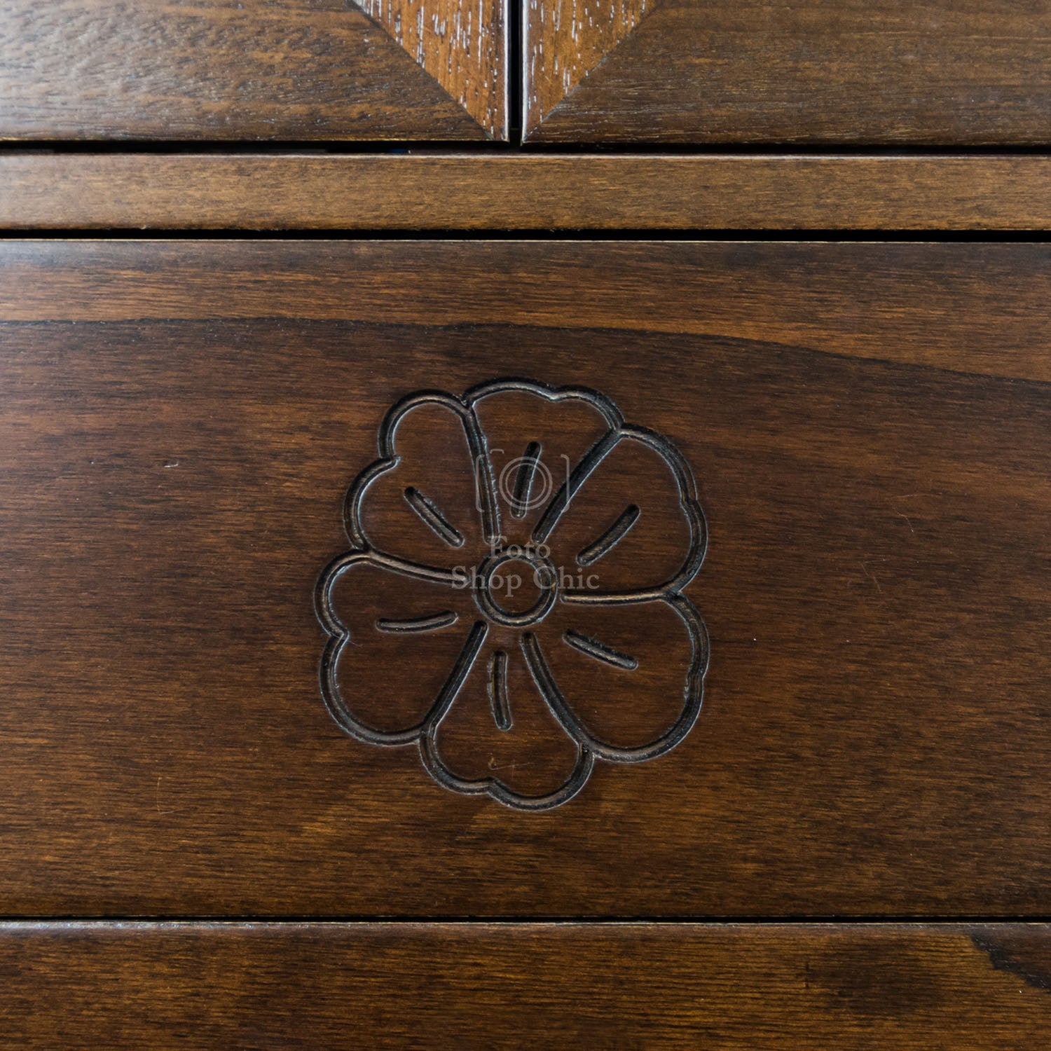 Colonna arte povera in legno noce