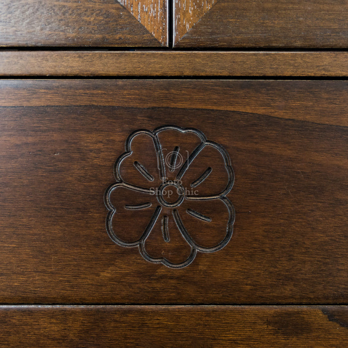 Colonna arte povera in legno noce