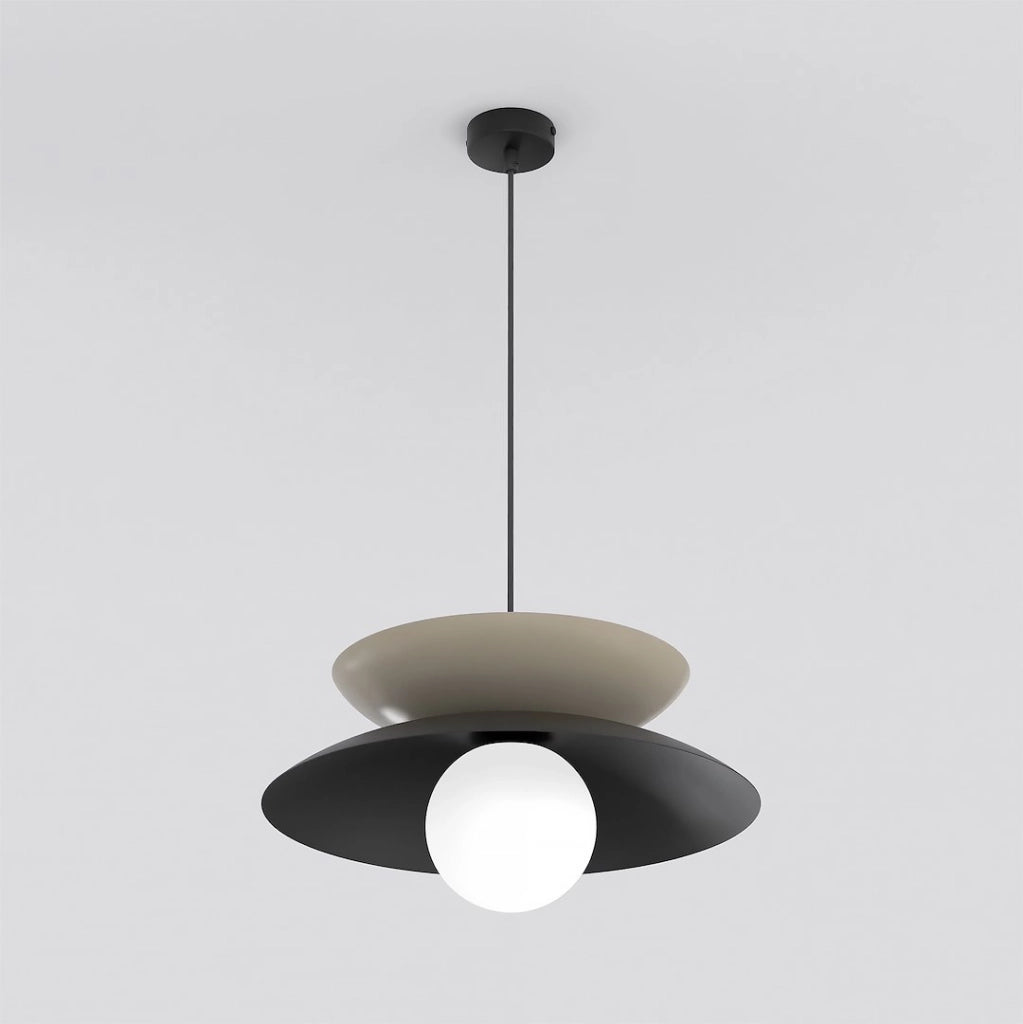 Lampada sospesa NAGOYA 1xG9 nero beige bianco Emibig