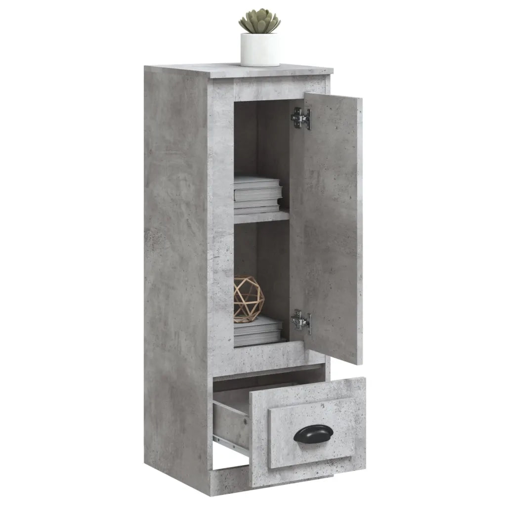 Credenza Grigio Cemento 36x35,5x103,5 cm in Legno Multistrato 816308