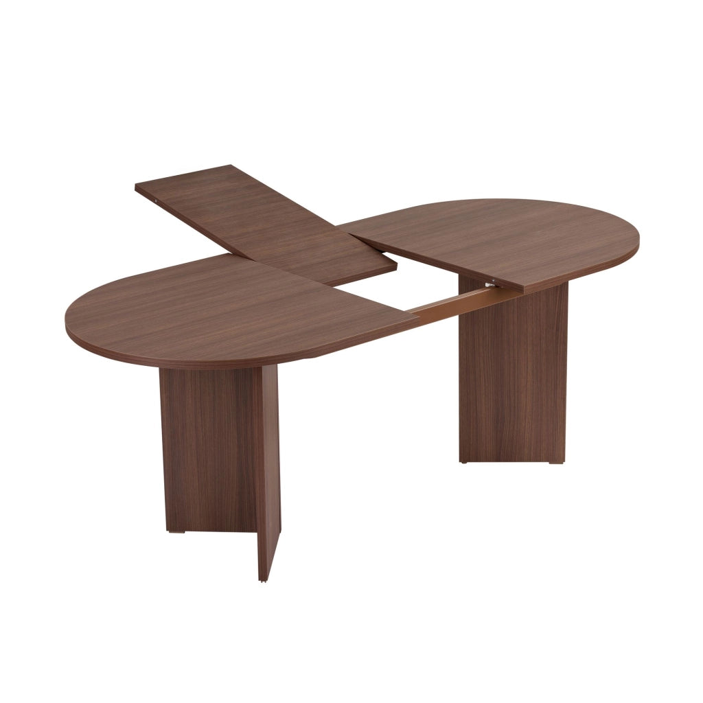Noba, Tavolo Allungabile Allungabile, 160x90x75h cm Marrone Noce