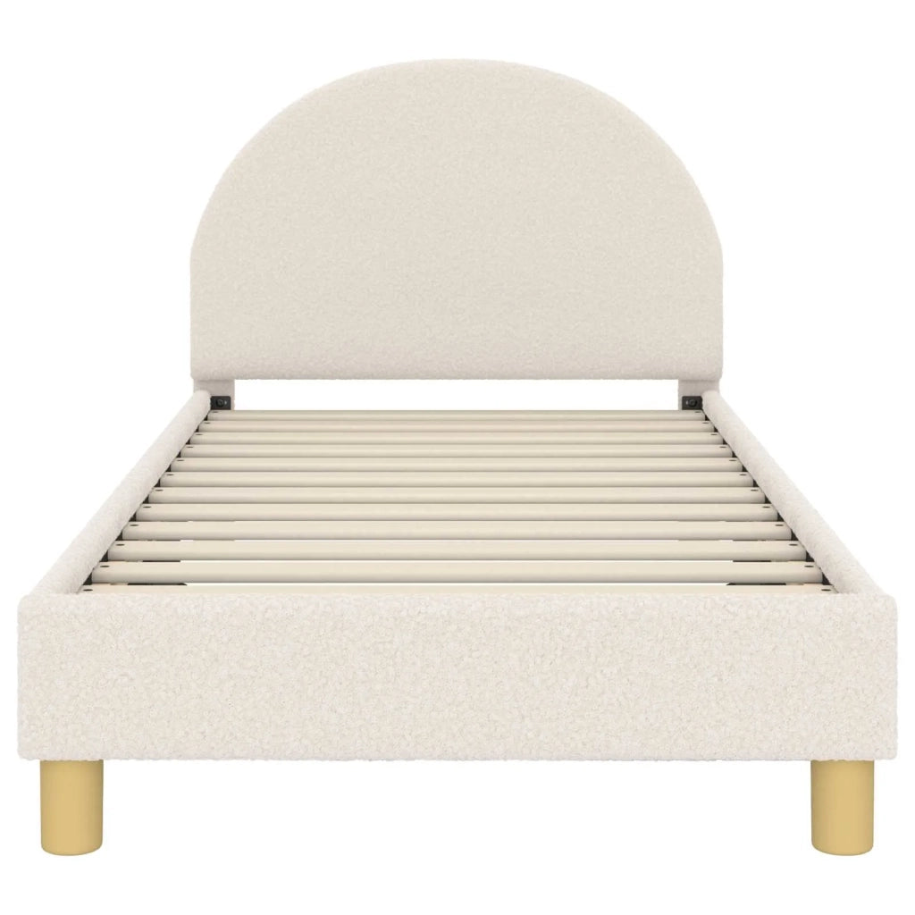Struttura letto bambini con testata Crema 80 x 160 cm