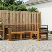 Set di divani da esterno 4 pcs Naturale