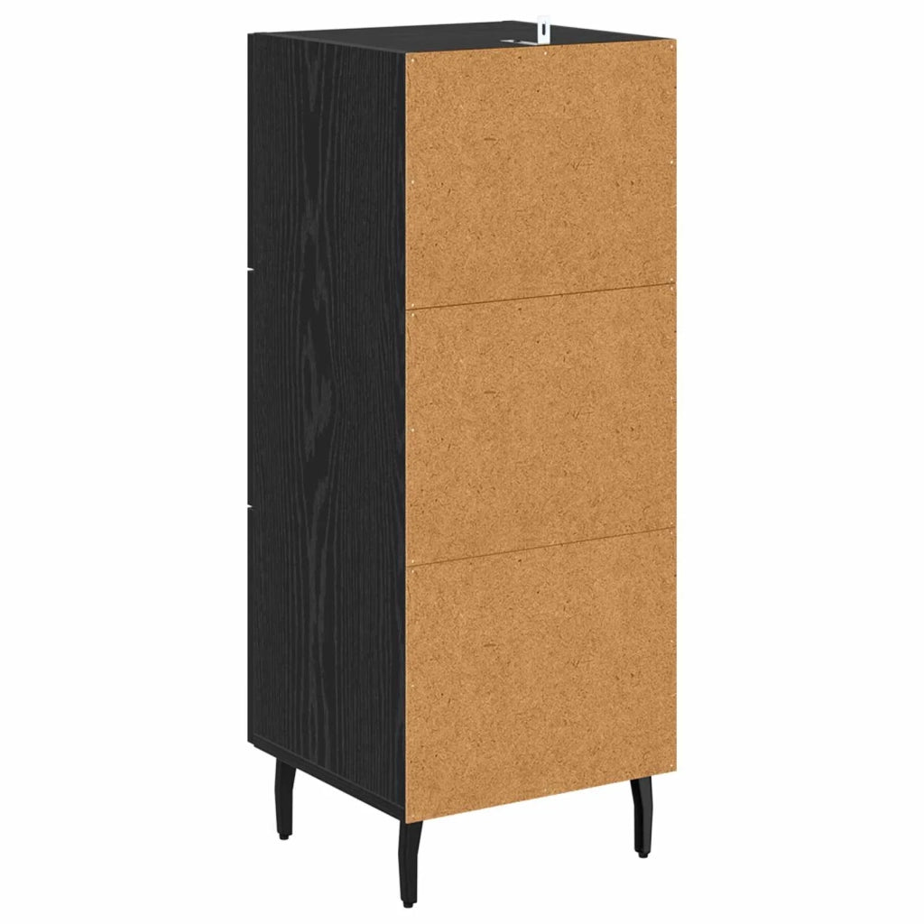Credenza Rovere nero 34 x 34,5 x 90 cm Legno multistrato