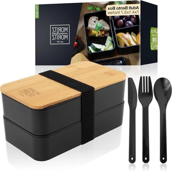 Bento Box per adulti e bambini - contenitore per panino con scomparti - ideale per lavoro, scuola e pasti al sacco per ragazzi