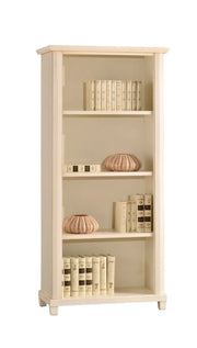 Libreria arte povera legno 4 ripiani avorio 87x40x189 - Mobili 2G