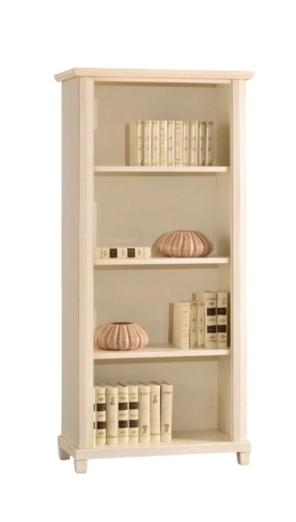 Libreria arte povera legno 4 ripiani avorio 87x40x189 - Mobili 2G