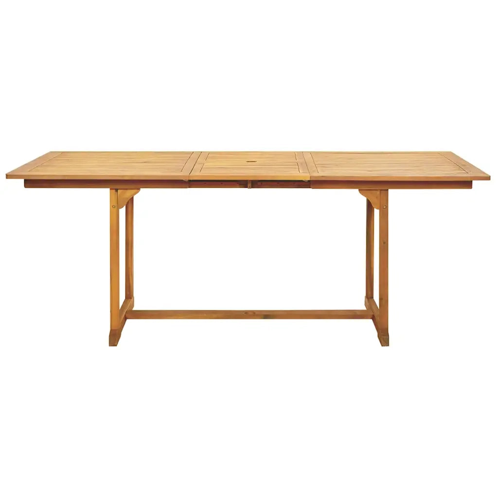 Set da Pranzo da Giardino 7 pz Polipropilene e Legno Massello