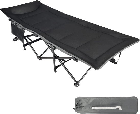 Letto da campeggio, letto esterno, pieghevole con cuscino per adulti, XXL, 190 x 71 x 38 cm, pieghevole, letto esterno con base e materasso, topper per campeggio, giardino, interni, outdoor