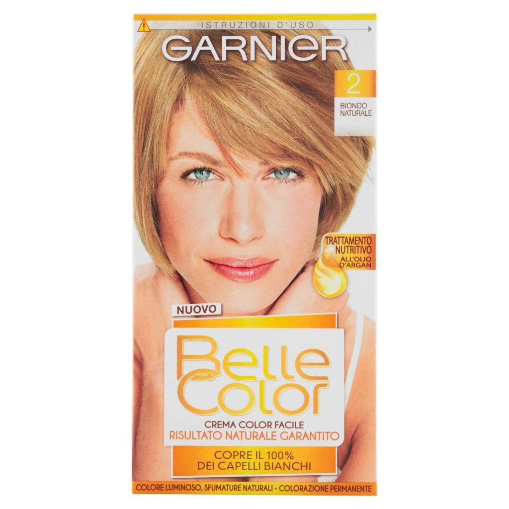 GARNIER BELLE COLOR 2 BIONDO COPRE I CAPELLI BIANCHI E NUTRE PER UN RISULTATO NATURALE