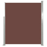 Tenda da sole laterale retrattile/schermo protettivo per patio giardino terrazza balcone 160 x 500 cm marrone 02_0007096