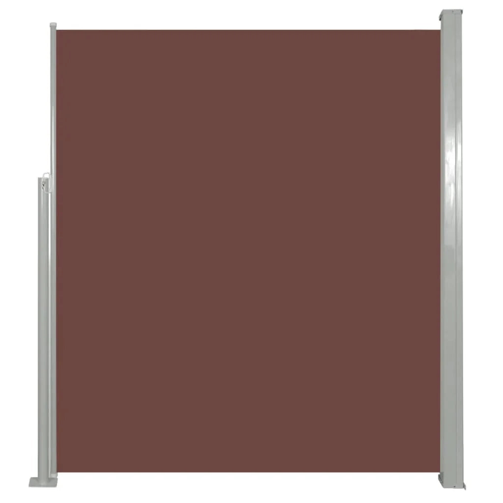 Tenda da sole laterale retrattile/schermo protettivo per patio giardino terrazza balcone 160 x 500 cm marrone 02_0007096
