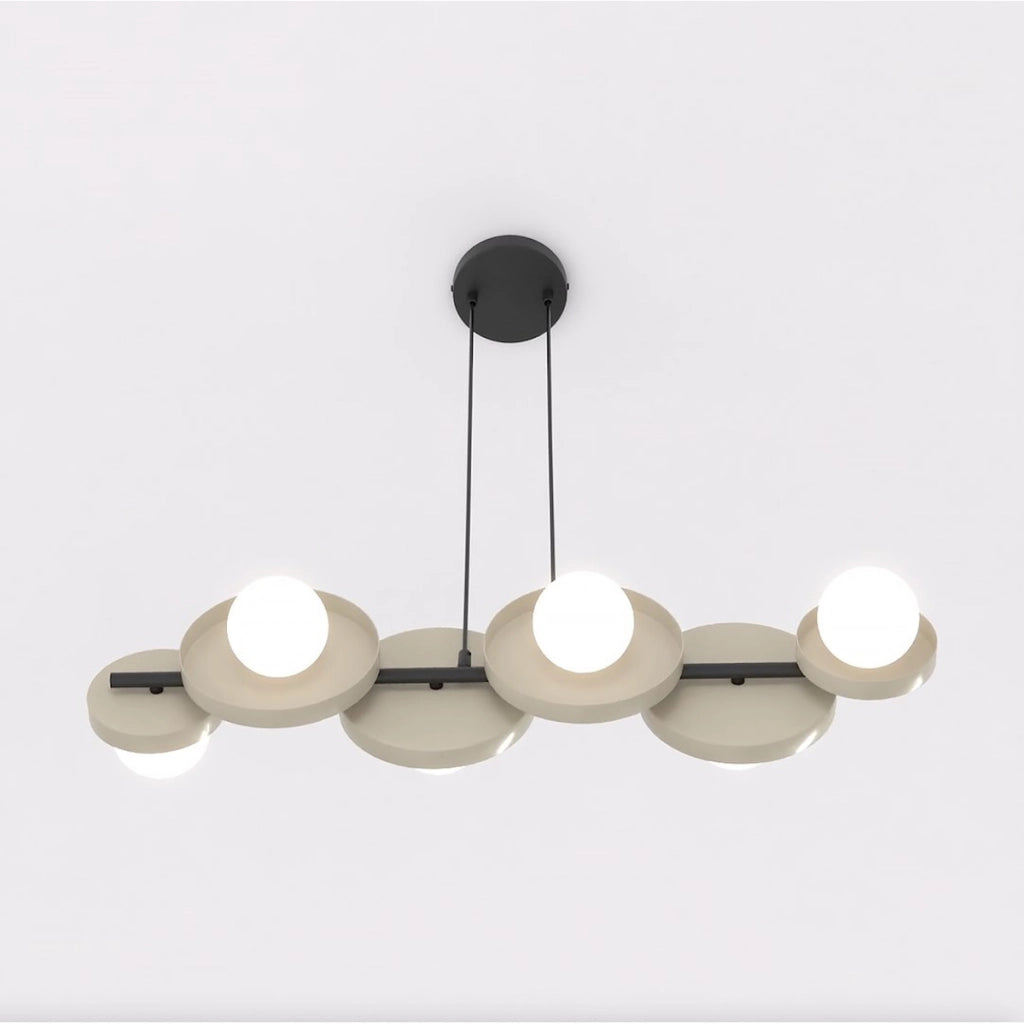 Lampada a sospensione Model in acciaio moka e vetro