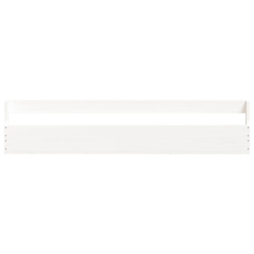 Scarpiere a Parete 2pz-Set di 2 Scaffale per scarpe Bianco 110x9x23cm Legno Massello di Pino