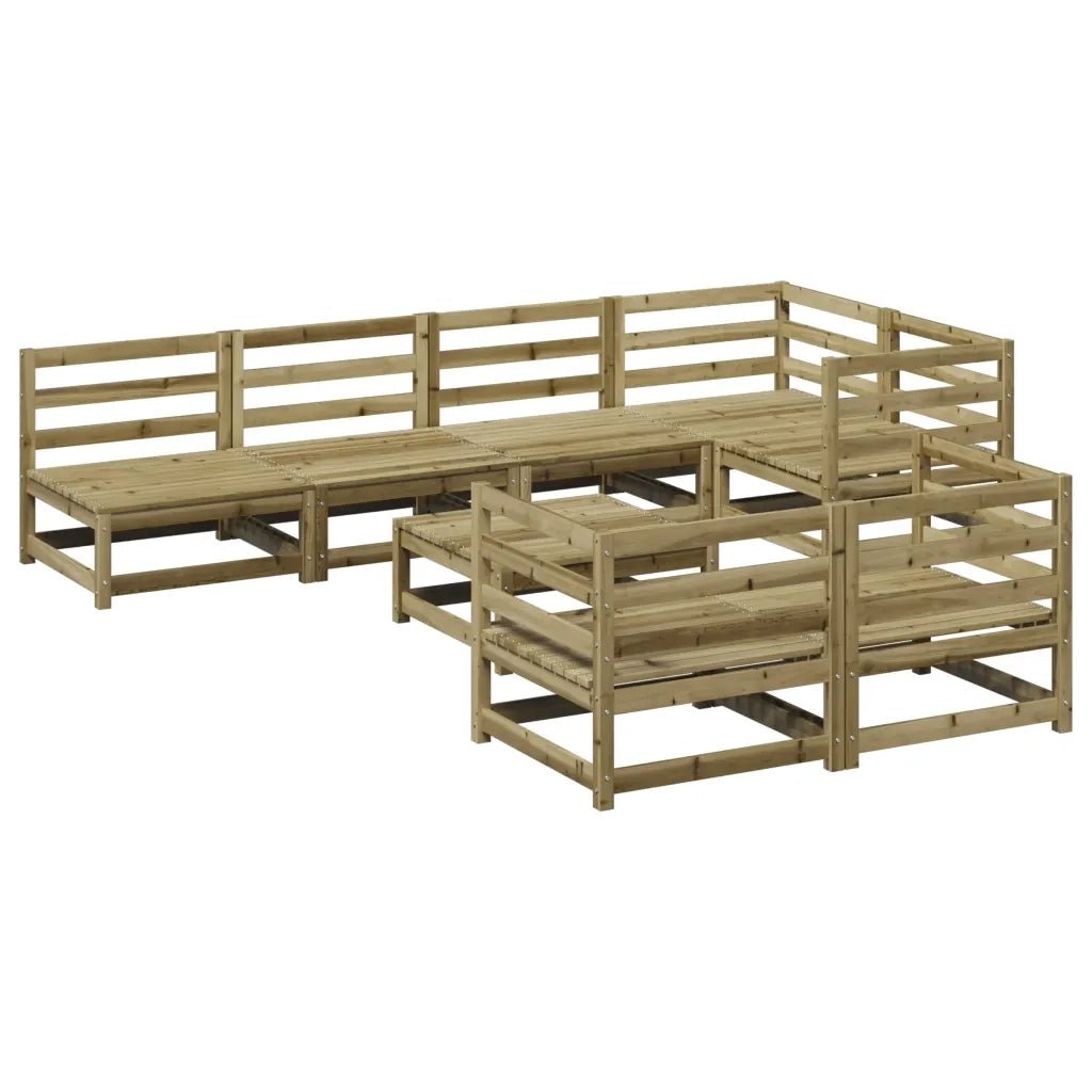 Set Divani da Giardino 8 pz in Legno Impregnato di Pino 3299345