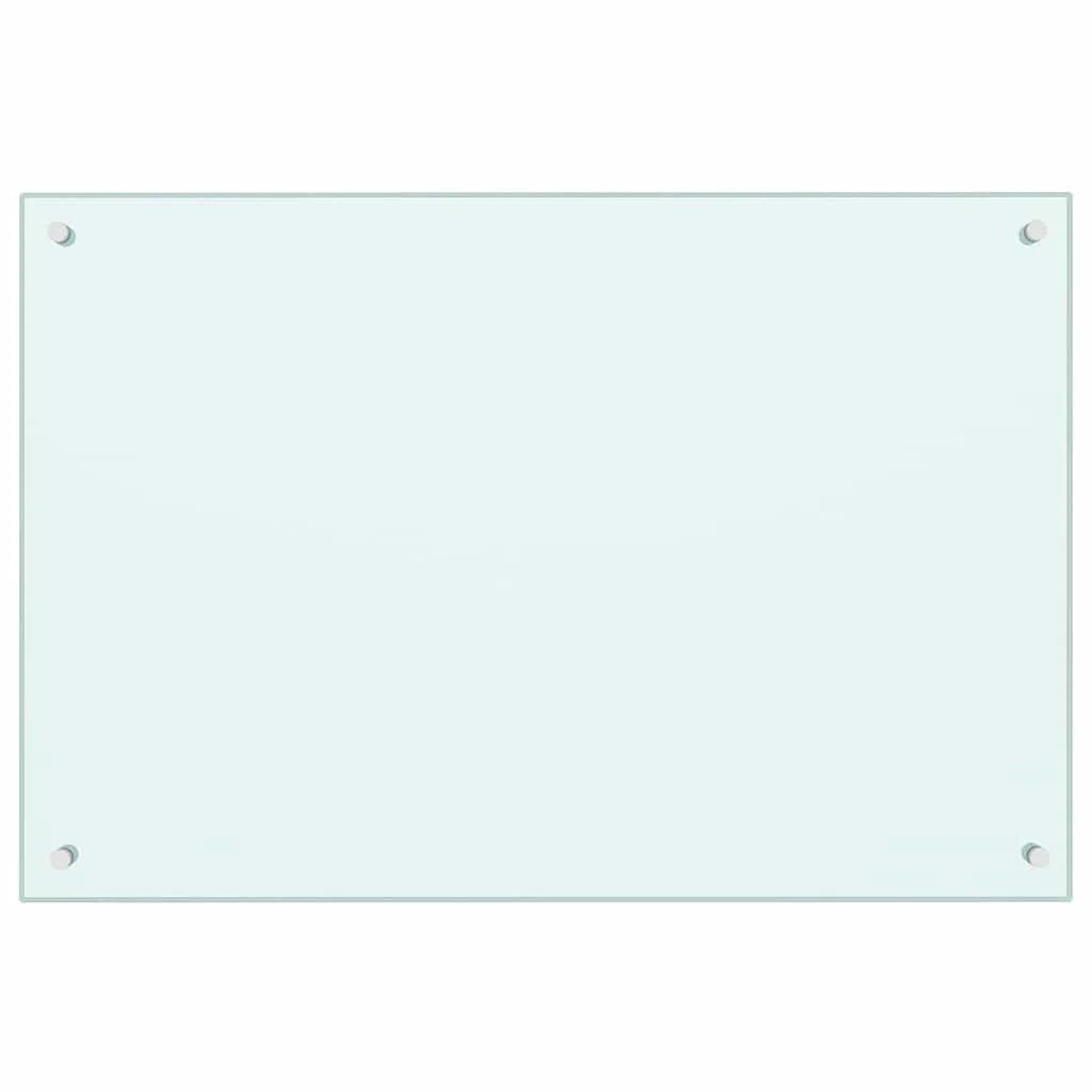 Set di 2 paraschizzi moderni per cucina resistenti al calore 90 x 60 cm in vetro temperato bianco 02_0056219