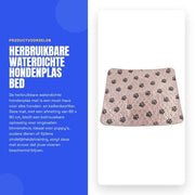Pavimento per cani impermeabile - riutilizzabile - dimensioni 80 x 90 cm - colore marrone - materiale Polyester/Viscosa/PU - letto per cani