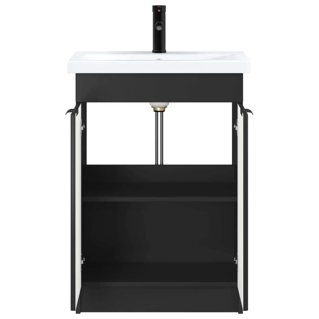 Set di mobili per il bagno Nero 56 x 37,5 x 81 cm 3404145