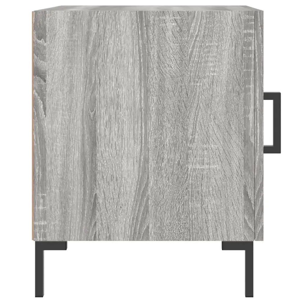 Comodini 2 pz-Set di 2 Tavolino da notte Grigio Sonoma 40x40x50 cm in Legno Multistrato 385518