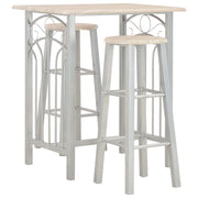 Set da Bar 3 pz in Legno e Acciaio cod mxl 8308