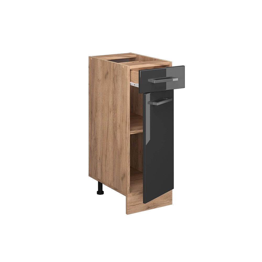 Vicco Mobiletto base per cucina Antracite lucido 30 cm senza piano di lavoro