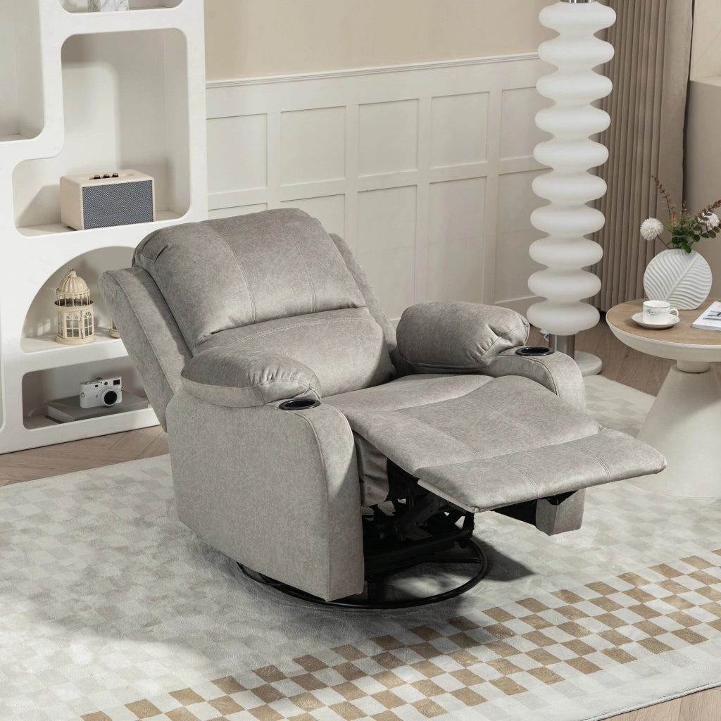 Poltrona relax reclinabile con poggiapiedi ¨C zephmum ¨C Marrone, Tessuto