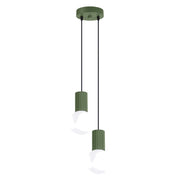 Lampada a sospensione HALO 2P verde oliva