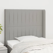 Testiera ad Orecchio-Testata con Orecchie Grigio Chiaro 103x16x118/128 cm in Tessuto 742830