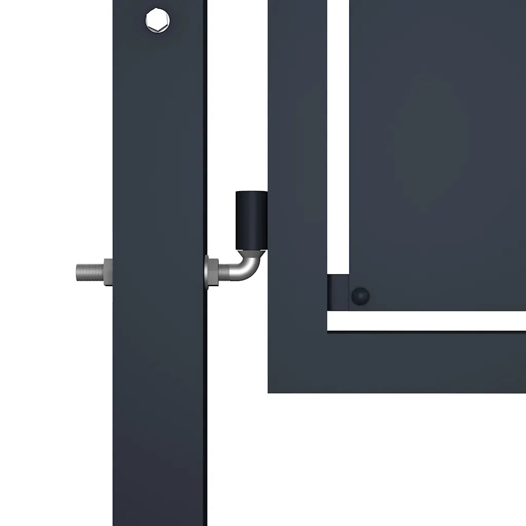 Cancello da Giardino in Acciaio 350x125 cm Antracite 144537