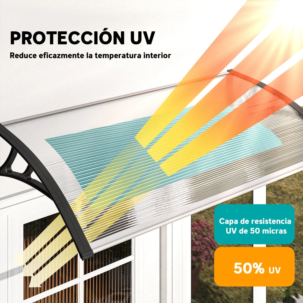 Marquesina per Porte e Finestre ¨C zephmum ¨C Policarbonato 110x60 cm