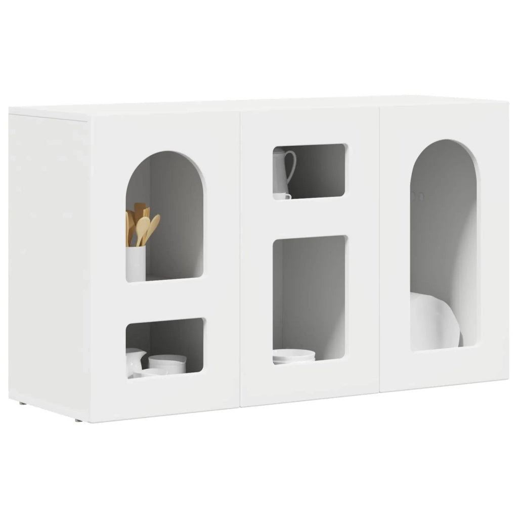 Credenza-Buffet-Armadio da cucina Bianco 100 x 35 x 59 cm Legno multistrato