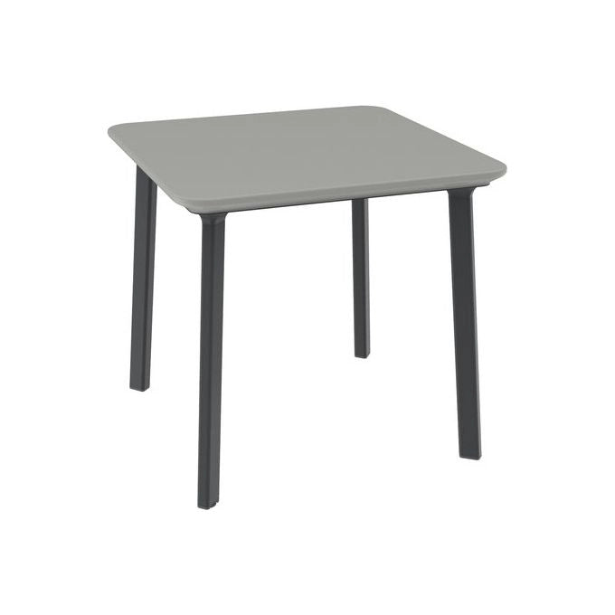 Toomax 085677 Balcony Tavolo da Esterno Quadrato in Polipropilene Smontabile 77x77x72 cm colore Antracite e Grigio Talpa