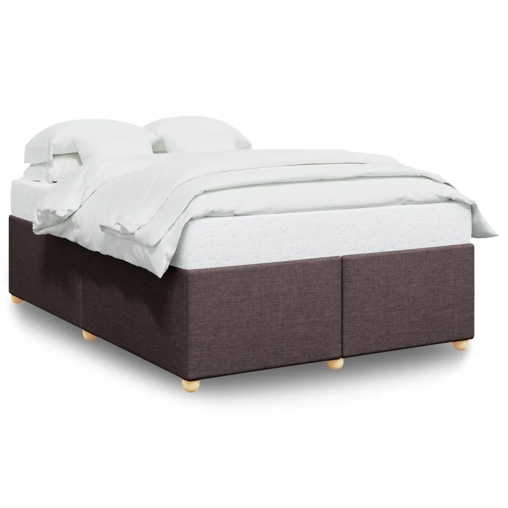 Giroletto senza Materasso-Struttura Letto Marrone Scuro 140x200 cm Tessuto 594101