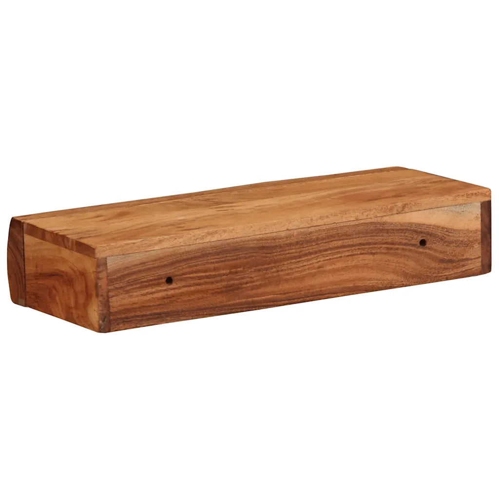 Mensole da Parete 2 pz 40x17x8 cm in Legno Massello di Acacia 373629