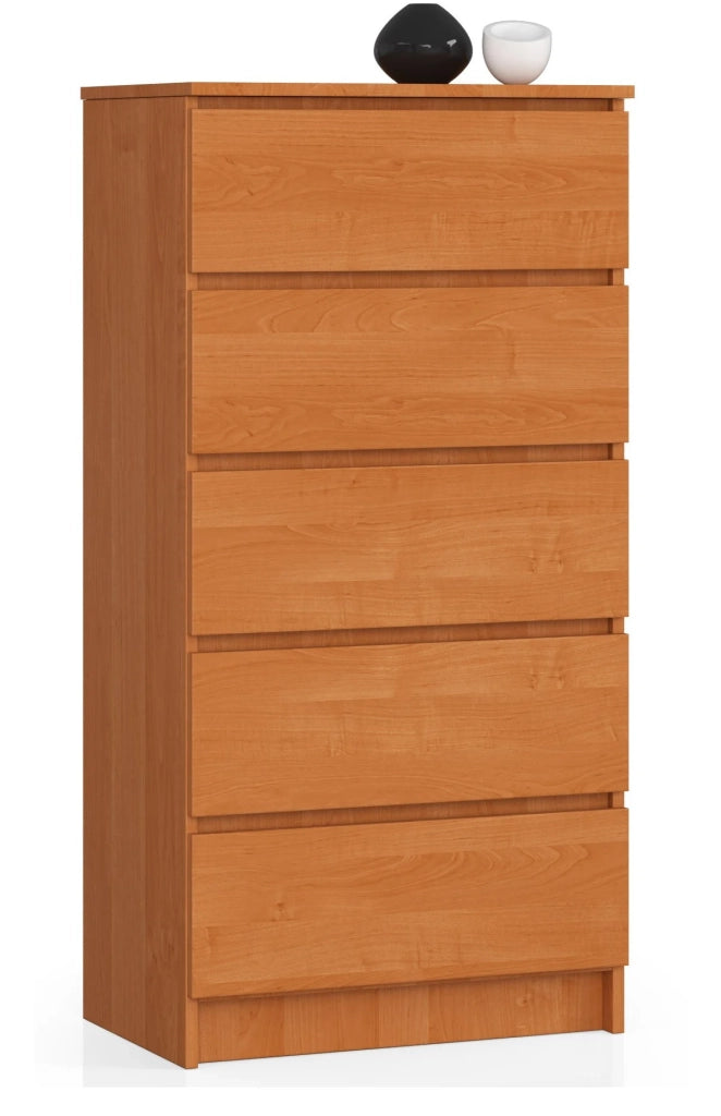 Cassettiera AKORD K60 Cassettiera Ontano 60 cm 5 cassetti 60x40x121 cm