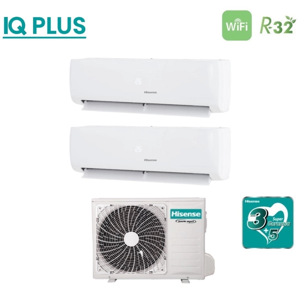 Condizionatore Dual Split Hisense IQ Plus 9+9 con 2AMW42U4RGC R-32 Wi-Fi Integrato 9000+9000