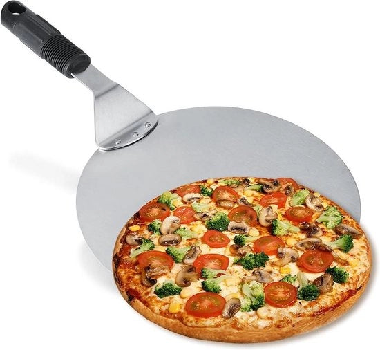 Pala per pizza in acciaio inossidabile da 10 pollici - pala per torte per forno - utensile da cucina per ristoranti con manico antiscivolo