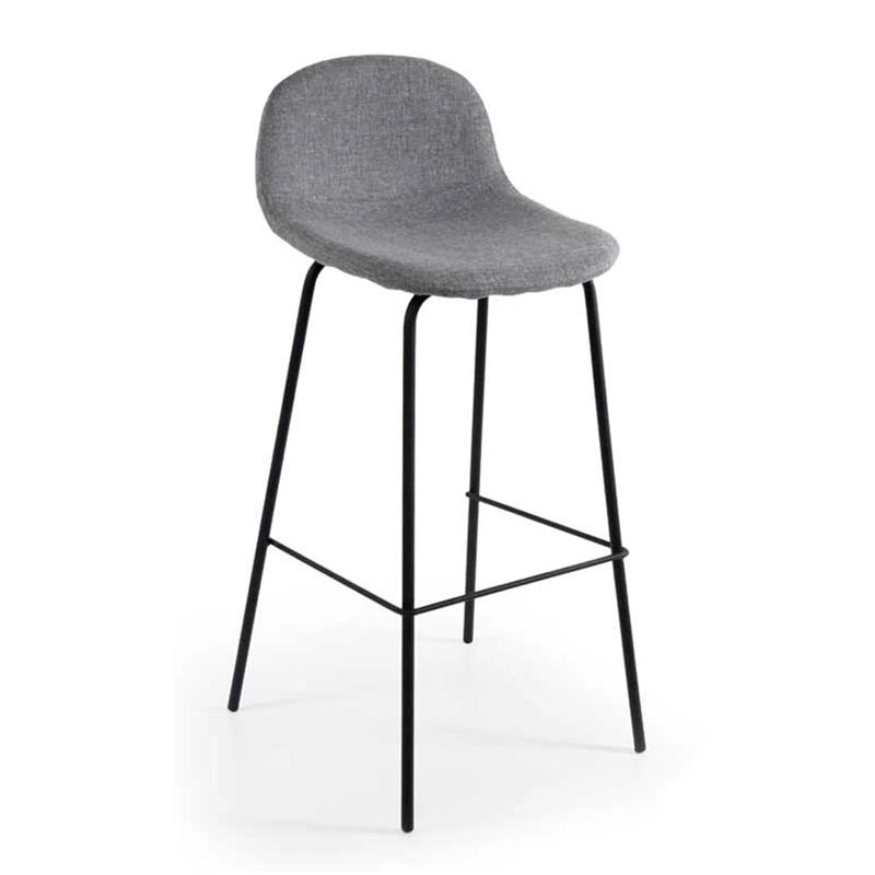 SGABELLO RIGA CON SEDUTA IMBOTTITA E STRUTTURA ALLUMINIO DA 106 CM GRIGIO