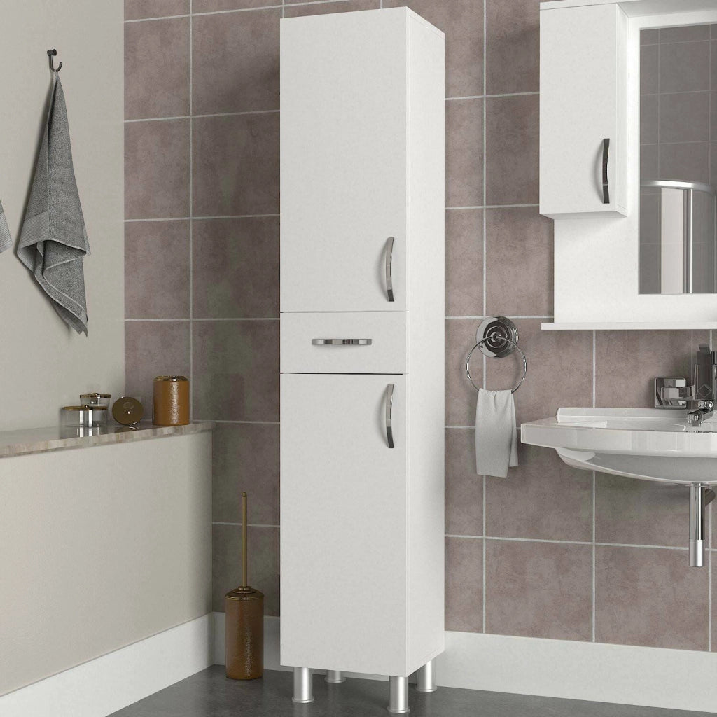 Giuddanin, Mobile Colonna 4 Ripiani, 35x31x179h cm Bianco