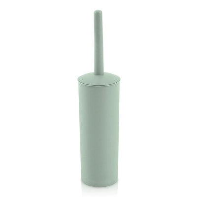 Scopino wc da appoggio verde acqua in plastica con portascopino