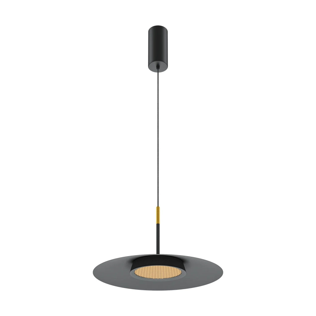 Maytoni Lampadario moderno El 1 luce LED integrato nero ottone metallo