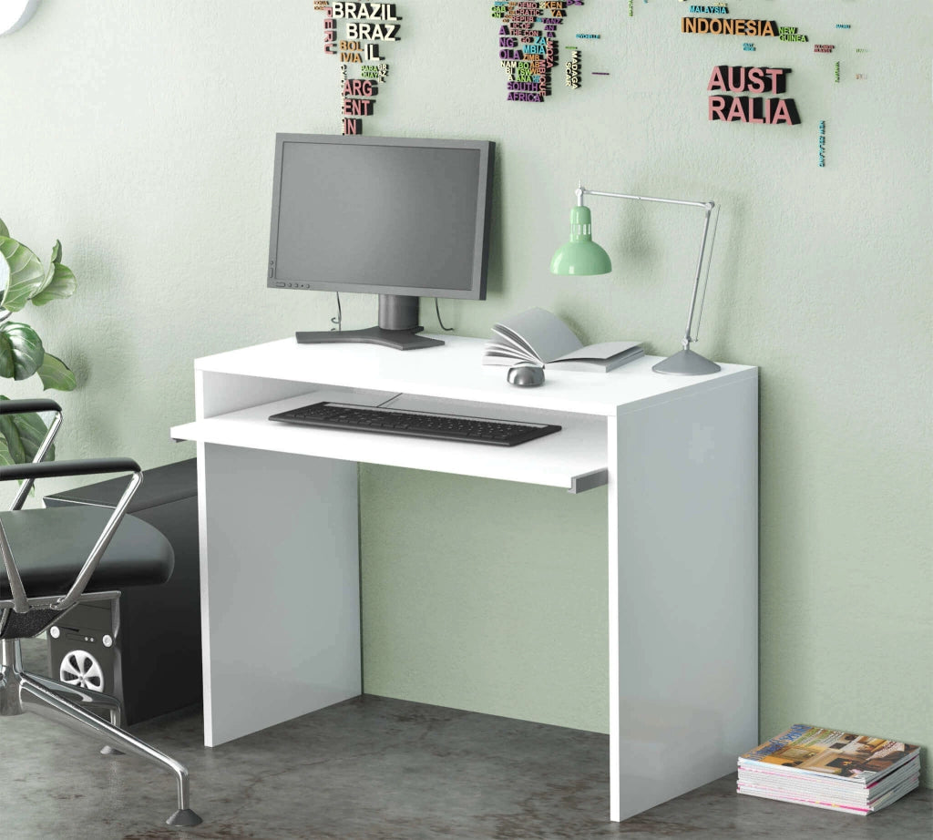 Scrivania con porta tastiera in Legno Composito cm 90x79x45 - ROD