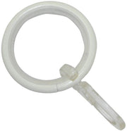 Giradini per tende da finestra con Ø 16 mm - 20 mm, con guida e chiodi per tenda, 10 pezzi, larghezza 4 mm, Kreta, metallo/plastica, bianco