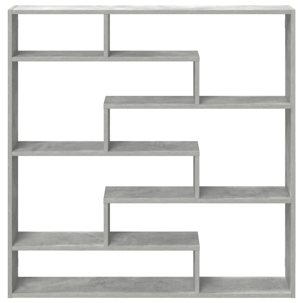 Mensola a Cubo da Parete 7 Scomparti Truciolato Grigio Cemento 860025